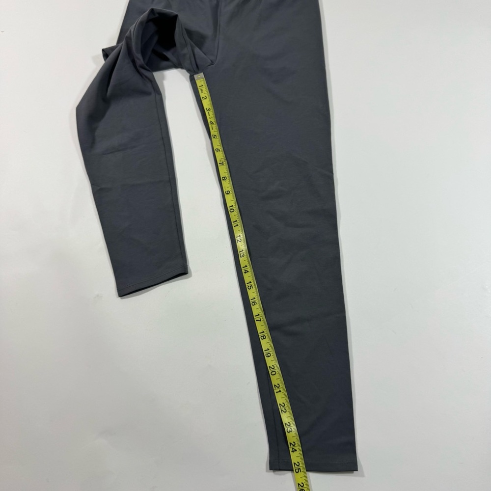 Garnet Hill Basic Leggings Stretch Cotton Grey Si… - image 4